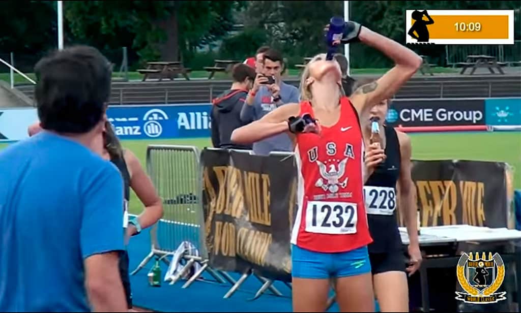 Allison Grace Morgan bate el récord mundial de Beer Mile