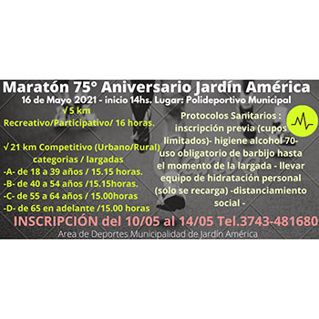 Maratón Aniversario Jardín América