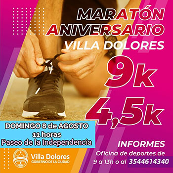 Maratón Aniversario Villa Dolores