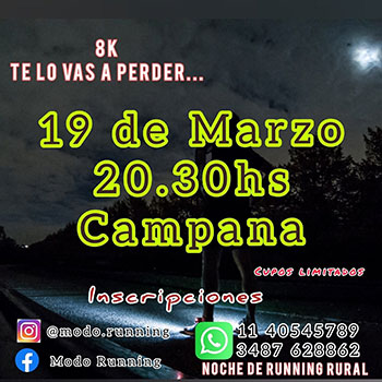 Noche de Running Rural