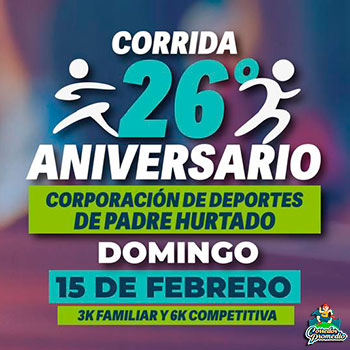Corrida Aniversario Corporación de Deportes de Padre Hurtado