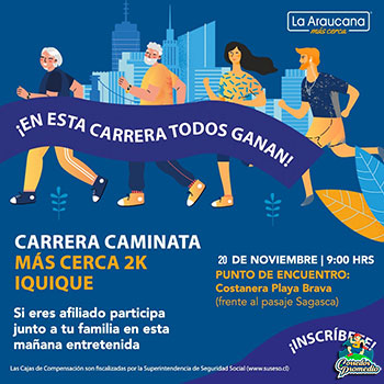 Carrera Caminata Más Cerca 2K Iquique