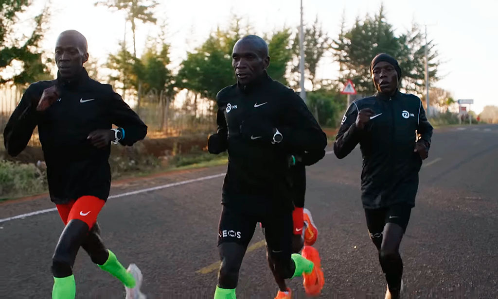 Kipchoge en la previa del Maratón de Boston