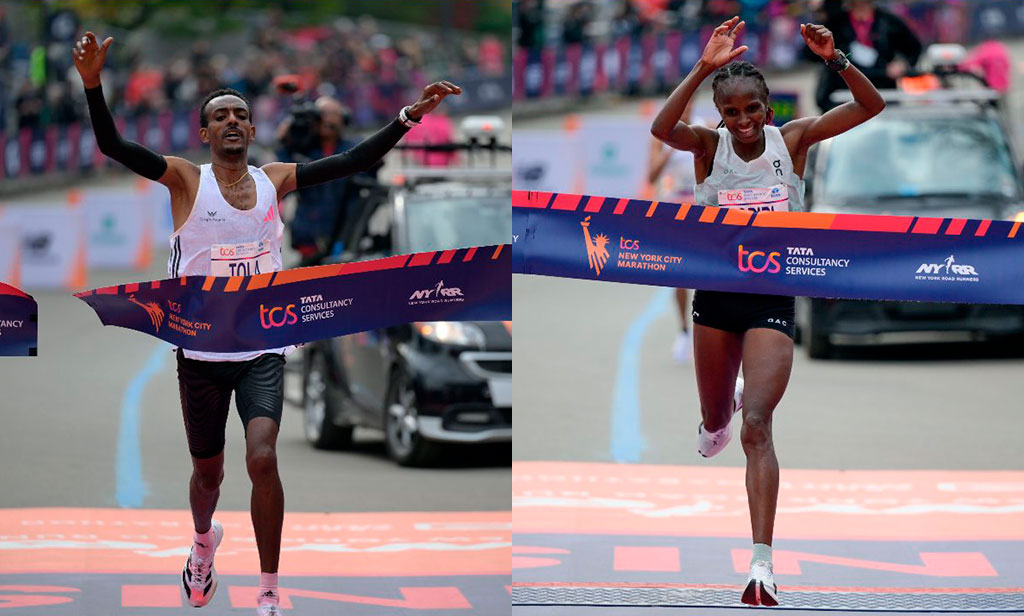 Tamirat Tola y Hellen Obiri son los ganadores del Maratón de Nueva York