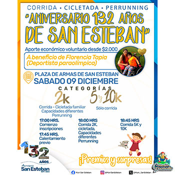 Corrida y Cicletada Aniversario San Esteban