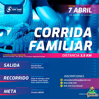 Corrida Familiar Día Mundial de la Salud