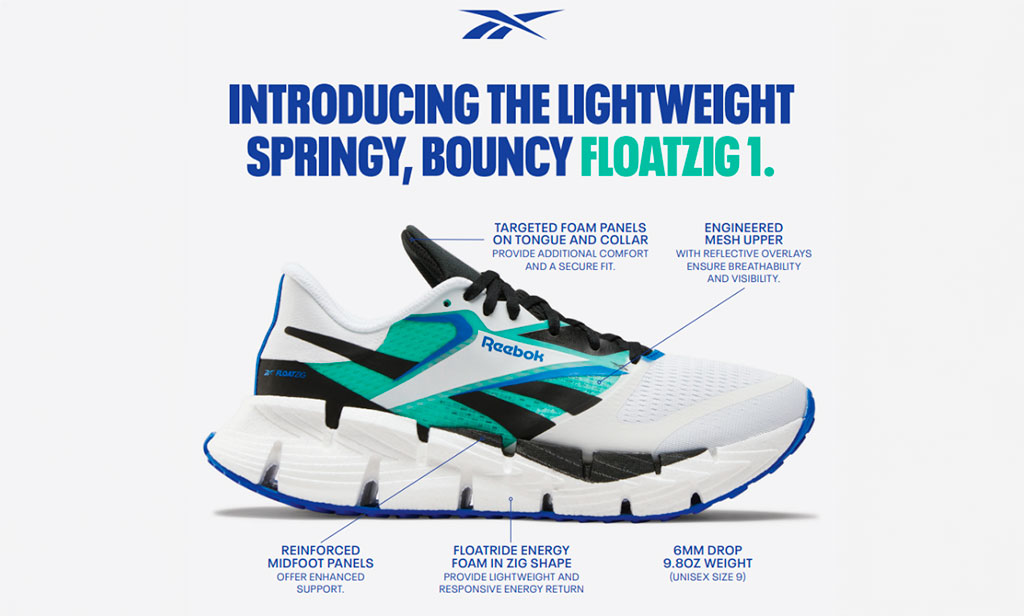 Reebok revoluciona las zapatillas de running con el debut de las FloatZig 1