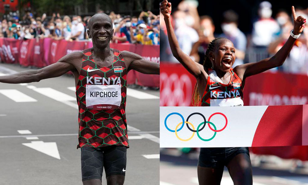 Potencias del maratón keniano se preparan para los Juegos Olímpicos de París