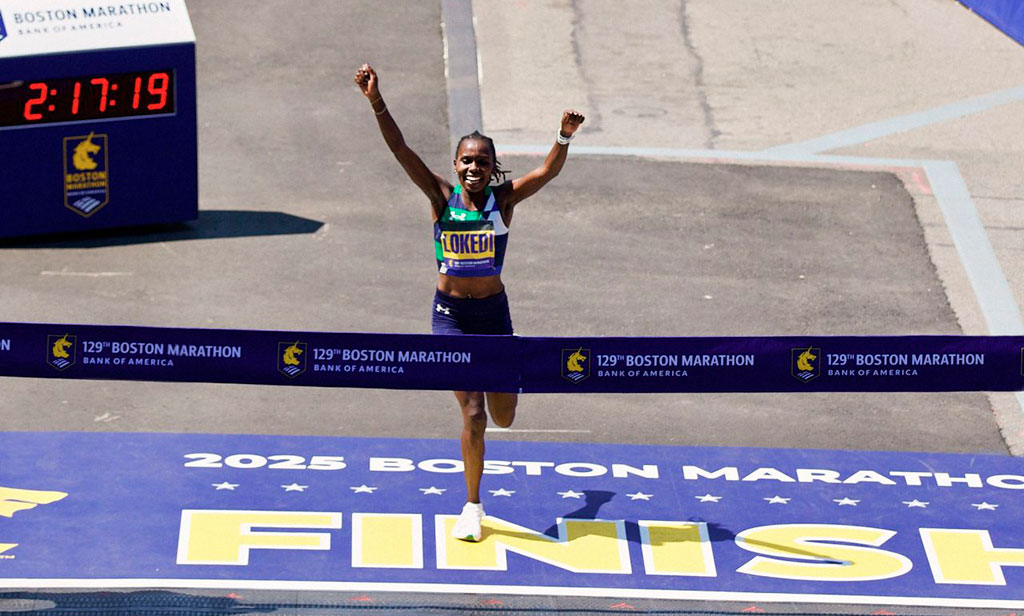 Sharon Lokedi y John Korir reinan en el Maratón de Boston 2025