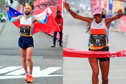 Carlos Díaz y Jovana de la Cruz conquistan el Maratón de Santiago 2025