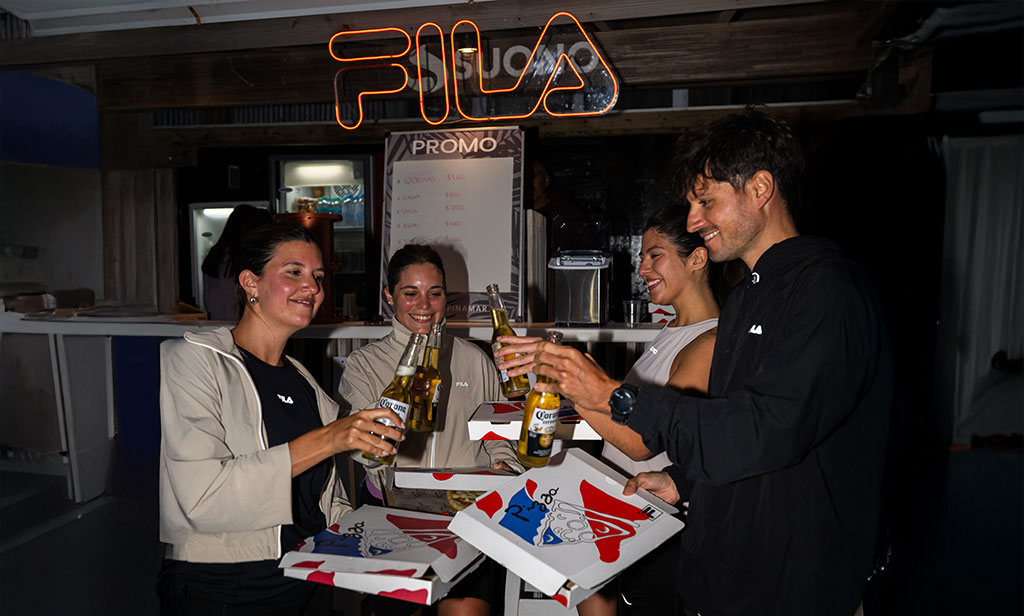 FILA inauguró su ciclo Run&Pizza en Pinamar