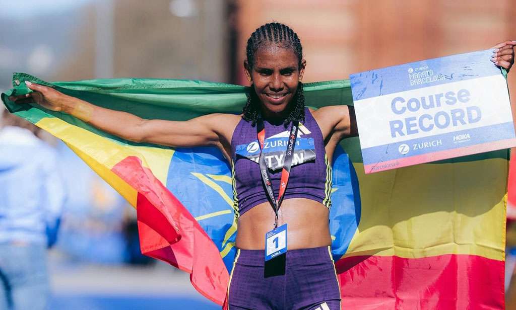 Fotyen Tesfay deslumbra con el debut más rápido de la historia en maratón