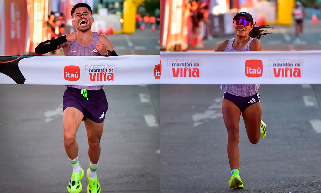 Matías Silva y Dina Velásquez se imponen en el Itaú Medio Maratón de Viña 2026