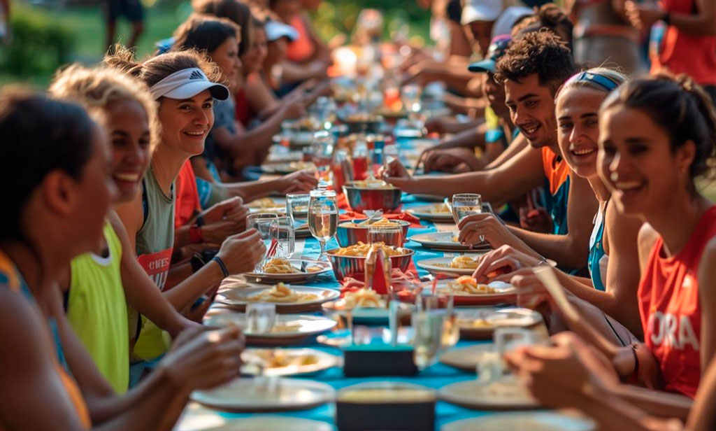 Una Pasta Party con propósito en la antesala del Maratón de Santiago