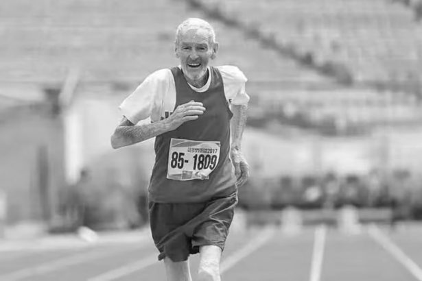 Ariel Standen corriendo en un torneo atlético