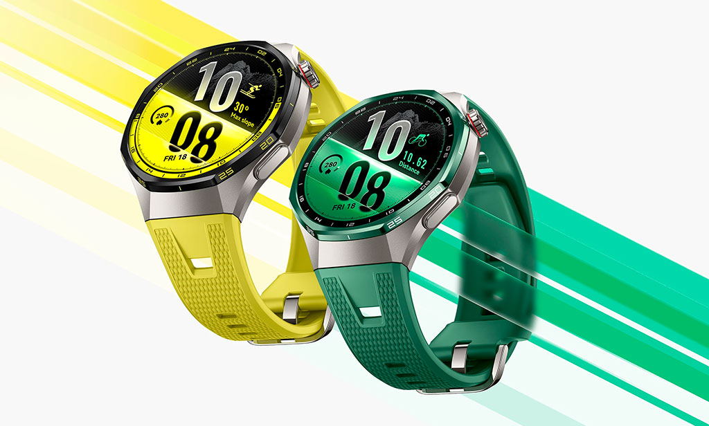 El Huawei Watch GT 7 Pro en dos colores, amarillo y verde