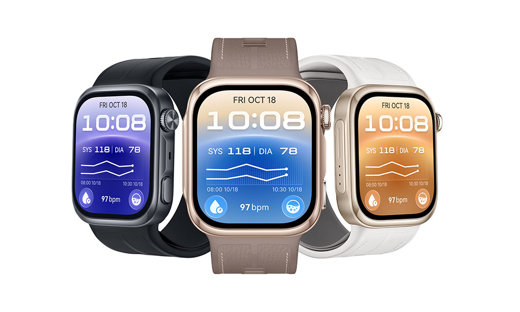 Los tres colores disponibles del HUAWEI WATCH D3