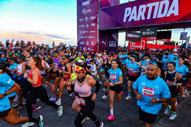 Corredores en la largada del Itaú Maratón de Viña