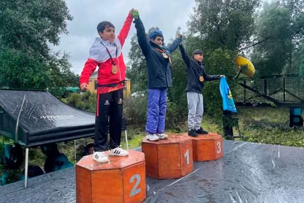 Podio de los 3K de Corriendo Entre Montañas 2026