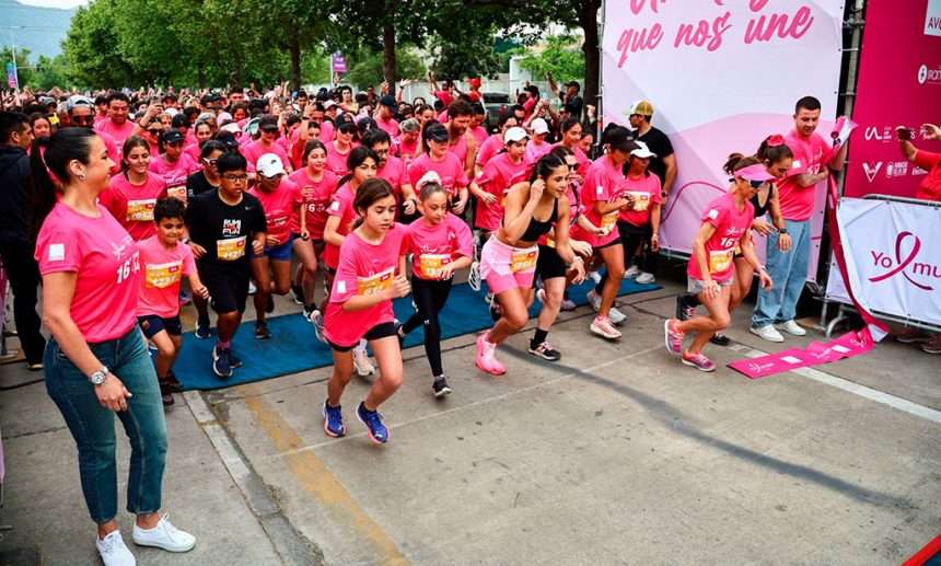 Participantes en la largada de la Corrida por la Vida