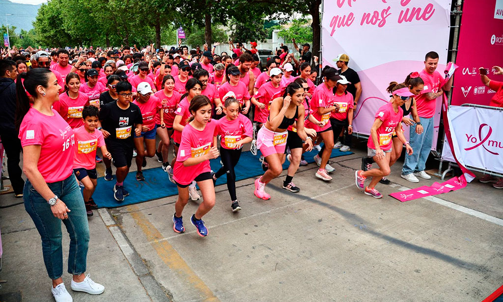 Participantes en la largada de la Corrida por la Vida