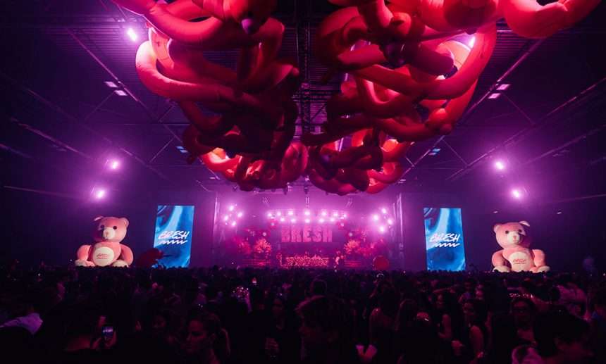 Escenario de una fiesta Bresh